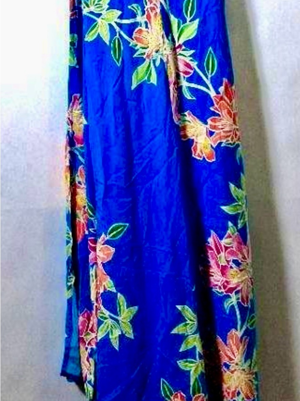 Tommy Bahama Bright Blue Tropical Floral Midi Dress Size Size